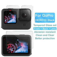 IMAK 3 in 1 Camera Lens and Screen Tempered Glass Film, For GoPro HERO10 Black