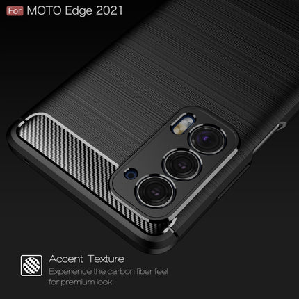 Brushed Texture Carbon Fiber TPU Case, For Motorola Moto Edge 2021, For Motorola Moto G60S