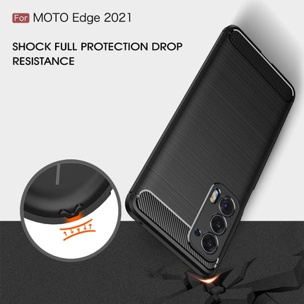 Brushed Texture Carbon Fiber TPU Case, For Motorola Moto Edge 2021, For Motorola Moto G60S