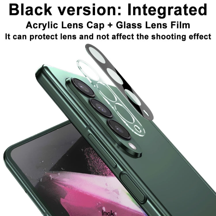 IMAK Integrated Rear Camera Lens Tempered Glass Film with Lens Cap Black Version, For Samsung Galaxy Z Fold3 5G
