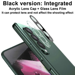 IMAK Integrated Rear Camera Lens Tempered Glass Film with Lens Cap Black Version, For Samsung Galaxy Z Fold3 5G