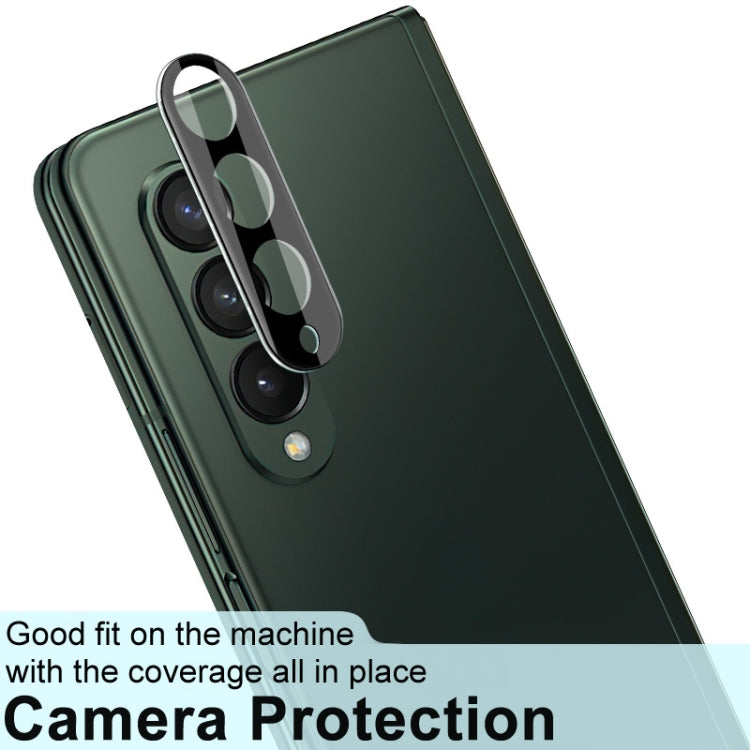 IMAK Integrated Rear Camera Lens Tempered Glass Film with Lens Cap Black Version, For Samsung Galaxy Z Fold3 5G