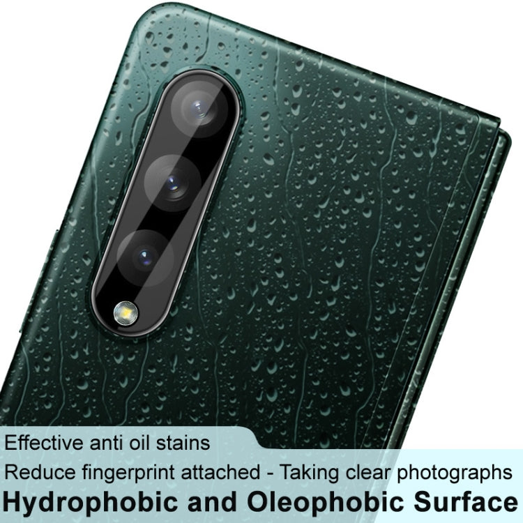 IMAK Integrated Rear Camera Lens Tempered Glass Film with Lens Cap Black Version, For Samsung Galaxy Z Fold3 5G