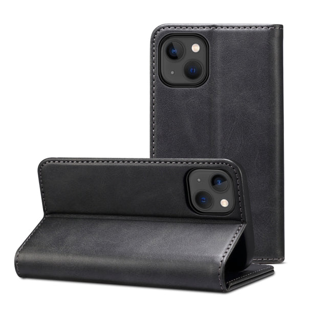 Horizontale Klapphülle aus Leder mit Kalbslederstruktur, Halter, Kartenfächern und Geldbörse, für iPhone 13 Pro Max, für iPhone 13 Pro, für iPhone 13, für iPhone 13 mini
