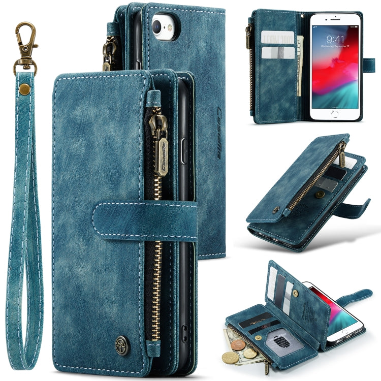 CaseMe-C30 PU + TPU Multifunctional Horizontal Flip Leather Case with Holder & Card Slot & Wallet & Zipper Pocket