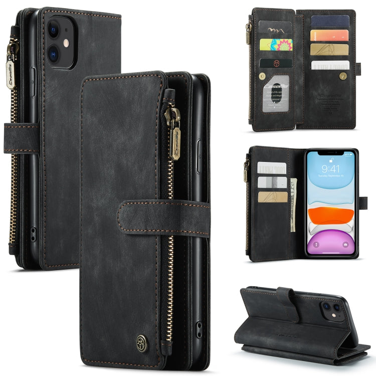 CaseMe-C30 PU + TPU Multifunctional Horizontal Flip Leather Case with Holder & Card Slot & Wallet & Zipper Pocket