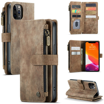CaseMe-C30 - Funda de piel sintética y TPU multifuncional con tapa horizontal, ranura para tarjetas, billetera y bolsillo con cremallera, para iPhone XS/X, iPhone XR y iPhone XS Max