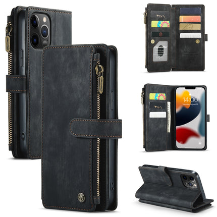 CaseMe-C30 - Funda de piel sintética y TPU multifuncional con tapa horizontal, ranura para tarjetas, billetera y bolsillo con cremallera, para iPhone XS/X, iPhone XR y iPhone XS Max