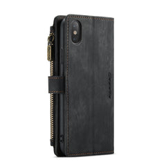 CaseMe-C30 PU + TPU Multifunctional Horizontal Flip Leather Case with Holder & Card Slot & Wallet & Zipper Pocket, For iPhone XS / X, For iPhone XR, For iPhone XS Max