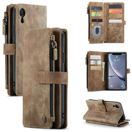 CaseMe-C30 - Funda de piel sintética y TPU multifuncional con tapa horizontal, ranura para tarjetas, billetera y bolsillo con cremallera, para iPhone XS/X, iPhone XR y iPhone XS Max