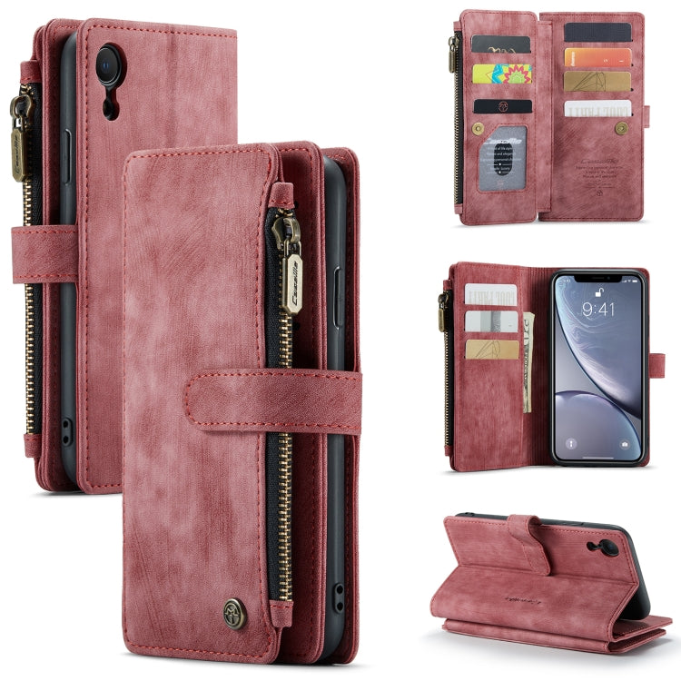 CaseMe-C30 PU + TPU Multifunctional Horizontal Flip Leather Case with Holder & Card Slot & Wallet & Zipper Pocket, For iPhone 12 / 12 Pro, For iPhone 12 Pro Max, For iPhone XS / X, For iPhone XR, For iPhone XS Max