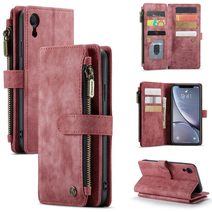 CaseMe-C30 - Funda de piel sintética y TPU multifuncional con tapa horizontal, ranura para tarjetas, billetera y bolsillo con cremallera, para iPhone XS/X, iPhone XR y iPhone XS Max