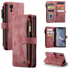 CaseMe-C30 PU + TPU Multifunctional Horizontal Flip Leather Case with Holder & Card Slot & Wallet & Zipper Pocket, For iPhone XS / X, For iPhone XR, For iPhone XS Max