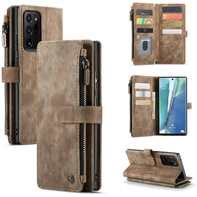 CaseMe-C30 PU + TPU Multifunctional Horizontal Flip Leather Case with Holder & Card Slot & Wallet & Zipper Pocket