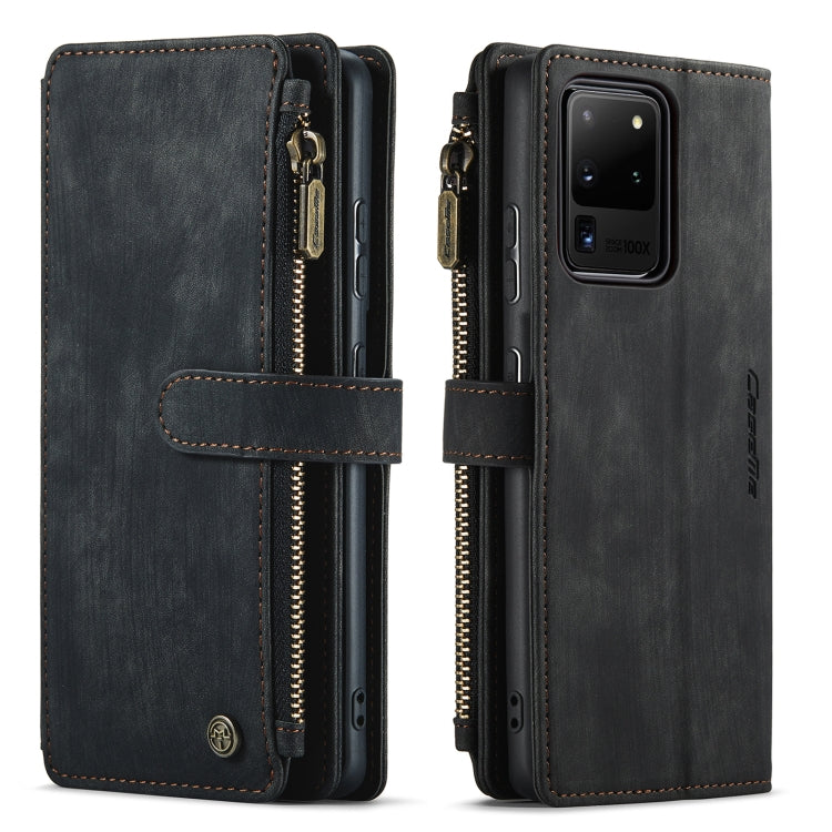 CaseMe-C30 PU + TPU Multifunctional Horizontal Flip Leather Case with Holder & Card Slot & Wallet & Zipper Pocket, For Samsung Galaxy S10+, For Samsung Galaxy S20 5G, For Samsung Galaxy S20+ 5G, For Samsung Galaxy S20 Ultra 5G, For Samsung Galaxy S20 F...