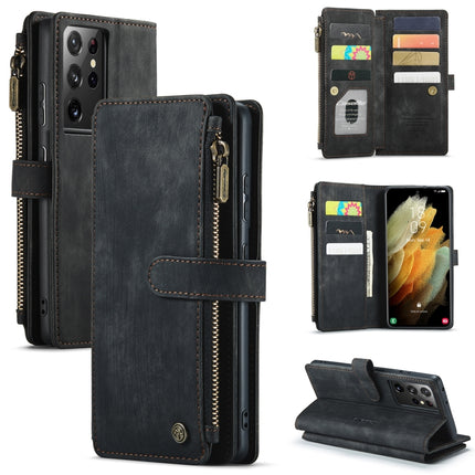 CaseMe-C30 PU + TPU Multifunctional Horizontal Flip Leather Case with Holder & Card Slot & Wallet & Zipper Pocket