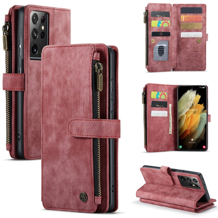 CaseMe-C30 PU + TPU Multifunctional Horizontal Flip Leather Case with Holder & Card Slot & Wallet & Zipper Pocket