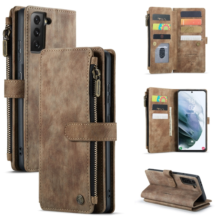 CaseMe-C30 PU + TPU Multifunctional Horizontal Flip Leather Case with Holder & Card Slot & Wallet & Zipper Pocket