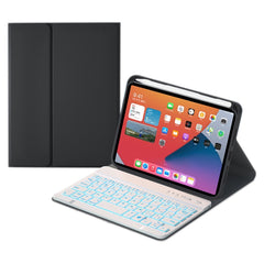 HK006D Square Keys Detachable Bluetooth Keyboard Leather Case with White Backlight & Holder for iPad mini 6, HK006D