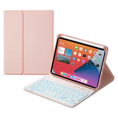 HK006D Square Keys Detachable Bluetooth Keyboard Leather Case with White Backlight & Holder for iPad mini 6, HK006D