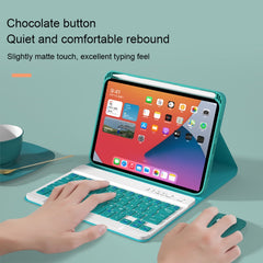 HK006D Square Keys Detachable Bluetooth Keyboard Leather Case with White Backlight & Holder for iPad mini 6, HK006D