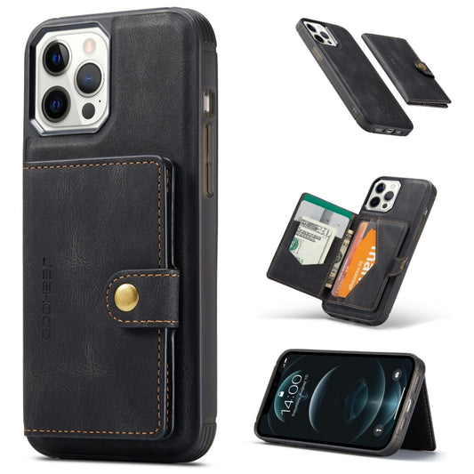 JEEHOOD Retro Magnetic Detachable Protective Case with Wallet & Card Slot & Holder, For iPhone 13 mini, For iPhone 13, For iPhone 13 Pro, For iPhone 13 Pro Max