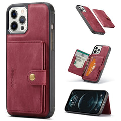 JEEHOOD Retro Magnetic Detachable Protective Case with Wallet & Card Slot & Holder, For iPhone 13 mini, For iPhone 13, For iPhone 13 Pro, For iPhone 13 Pro Max