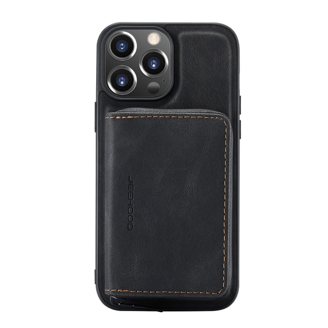 JEEHOOD Magnetic Zipper Horizontal Flip Leather Case with Holder & Card Slot & Wallet, For iPhone 13 mini, For iPhone 13, For iPhone 13 Pro, For iPhone 13 Pro Max