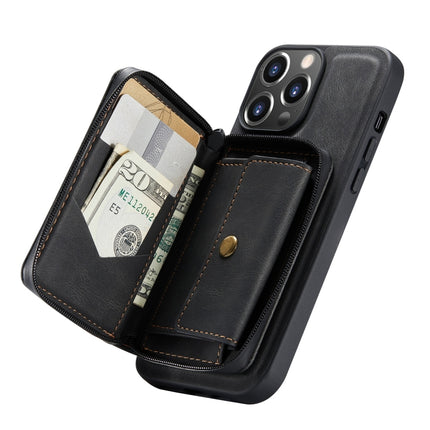 JEEHOOD Magnetic Zipper Horizontal Flip Leather Case with Holder & Card Slot & Wallet, For iPhone 13 mini, For iPhone 13, For iPhone 13 Pro, For iPhone 13 Pro Max