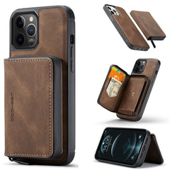 JEEHOOD - Funda de piel con tapa horizontal y cremallera magnética con soporte, ranura para tarjetas y billetera, para iPhone 13 mini, iPhone 13, iPhone 13 Pro, iPhone 13 Pro Max