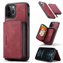 JEEHOOD - Funda de piel con tapa horizontal y cremallera magnética con soporte, ranura para tarjetas y billetera, para iPhone 13 mini, iPhone 13, iPhone 13 Pro, iPhone 13 Pro Max
