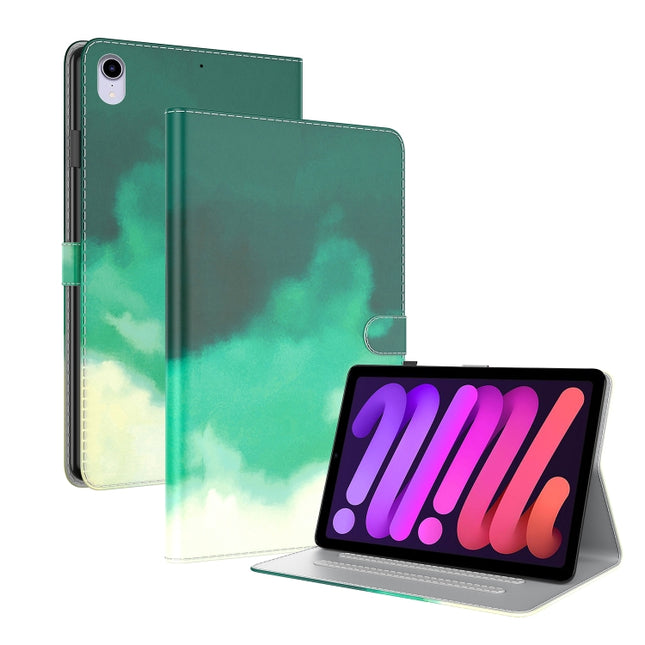 Watercolor Pattern Skin Feel Magnetic Horizontal Flip PU Leather Case with Holder & Card Slots & Photo Frame & Sleep / Wake-up Function, For iPad mini 2024 / mini 6, For iPad Pro 12.9 2022 / 2021 / 2020, For iPad mini 5 / 4 / 3 / 2 / 1                 ...