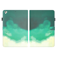 Watercolor Pattern Skin Feel Magnetic Horizontal Flip PU Leather Case with Holder & Card Slots & Photo Frame & Sleep / Wake-up Function, For iPad 9.7 (2018 & 2017) / Air 2 / Air