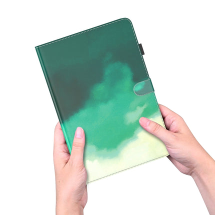 Watercolor Pattern Skin Feel Magnetic Horizontal Flip PU Leather Case with Holder & Card Slots & Photo Frame & Sleep / Wake-up Function, For iPad 9.7 (2018 & 2017) / Air 2 / Air