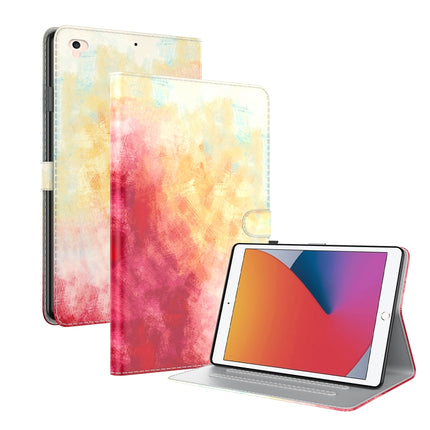 Watercolor Pattern Skin Feel Magnetic Horizontal Flip PU Leather Case with Holder & Card Slots & Photo Frame & Sleep / Wake-up Function, For iPad 9.7 (2018 & 2017) / Air 2 / Air