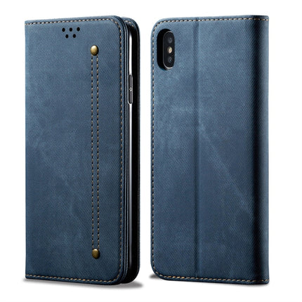 Denim Texture Casual Style Horizontal Flip Ledertasche mit Halter &amp; Kartenfächern &amp; Geldbörse, Für iPhone X / XS, Für iPhone XS Max