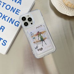 Transparenter Kartensteckplatz Stoßfeste TPU-Schutzhülle, Für iPhone 13 mini, Für iPhone 13, Für iPhone 13 Pro, Für iPhone 13 Pro Max