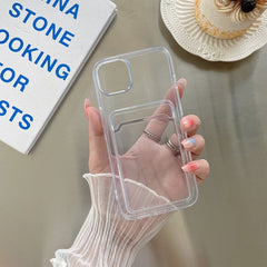 Transparent Card Slot Shockproof TPU Protective Case, For iPhone 13 mini, For iPhone 13, For iPhone 13 Pro, For iPhone 13 Pro Max