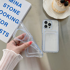 Transparent Card Slot Shockproof TPU Protective Case, For iPhone 13 mini, For iPhone 13, For iPhone 13 Pro, For iPhone 13 Pro Max