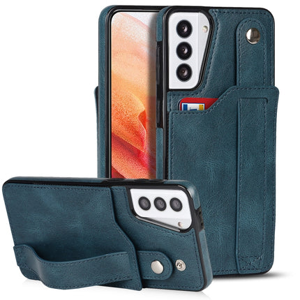 Crazy Horse Texture Shockproof TPU + PU Leather Case with Card Slot & Wrist Strap Holder, For Samsung Galaxy S21 5G, For Samsung Galaxy S21+ 5G, For Samsung Galaxy S21 Ultra 5G