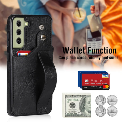 Crazy Horse Texture Shockproof TPU + PU Leather Case with Card Slot & Wrist Strap Holder, For Samsung Galaxy S21 FE, For Samsung Galaxy S20, For Samsung Galaxy S20+