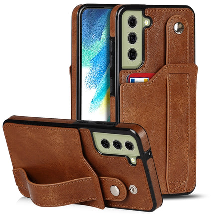 Crazy Horse Texture Shockproof TPU + PU Leather Case with Card Slot & Wrist Strap Holder, For Samsung Galaxy S21 FE, For Samsung Galaxy S20, For Samsung Galaxy S20+