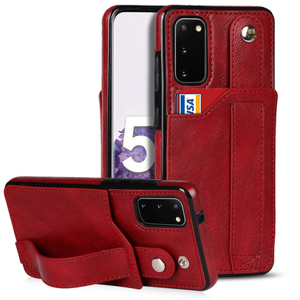Crazy Horse Texture Shockproof TPU + PU Leather Case with Card Slot & Wrist Strap Holder, For Samsung Galaxy S21 FE, For Samsung Galaxy S20, For Samsung Galaxy S20+