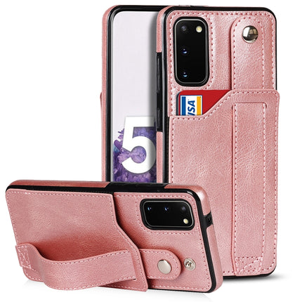 Crazy Horse Texture Shockproof TPU + PU Leather Case with Card Slot & Wrist Strap Holder, For Samsung Galaxy S21 FE, For Samsung Galaxy S20, For Samsung Galaxy S20+