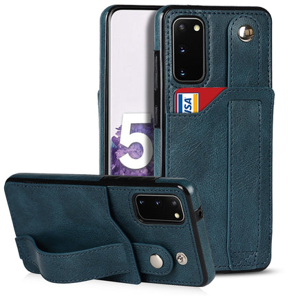 Crazy Horse Texture Shockproof TPU + PU Leather Case with Card Slot & Wrist Strap Holder, For Samsung Galaxy S21 FE, For Samsung Galaxy S20, For Samsung Galaxy S20+