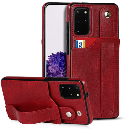 Crazy Horse Texture Shockproof TPU + PU Leather Case with Card Slot & Wrist Strap Holder, For Samsung Galaxy S21 FE, For Samsung Galaxy S20, For Samsung Galaxy S20+