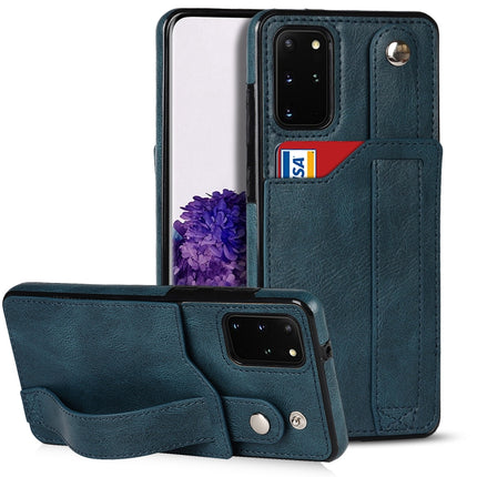 Crazy Horse Texture Shockproof TPU + PU Leather Case with Card Slot & Wrist Strap Holder, For Samsung Galaxy S21 FE, For Samsung Galaxy S20, For Samsung Galaxy S20+