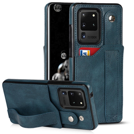 Crazy Horse Texture Shockproof TPU + PU Leather Case with Card Slot & Wrist Strap Holder, For Samsung Galaxy S20 Ultra, For Samsung Galaxy Note20, For Samsung Galaxy Note20 Ultra