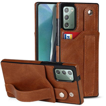 Crazy Horse Texture Shockproof TPU + PU Leather Case with Card Slot & Wrist Strap Holder, For Samsung Galaxy S20 Ultra, For Samsung Galaxy Note20, For Samsung Galaxy Note20 Ultra