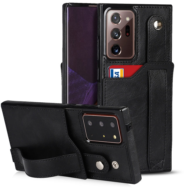 Crazy Horse Texture Shockproof TPU + PU Leather Case with Card Slot & Wrist Strap Holder, For Samsung Galaxy S20 Ultra, For Samsung Galaxy Note20, For Samsung Galaxy Note20 Ultra